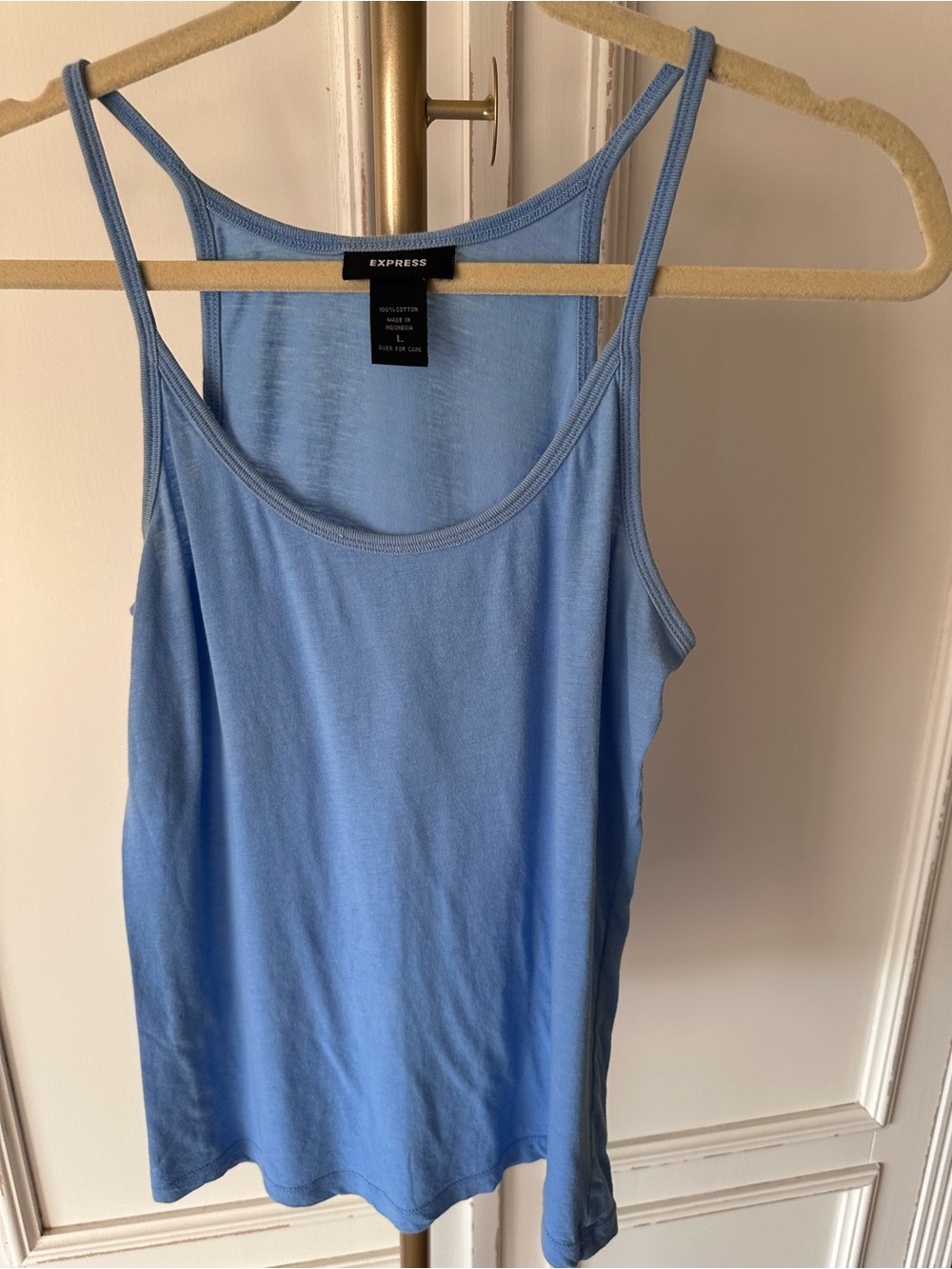Express Vintage Light Blue Strap Camisole Tank